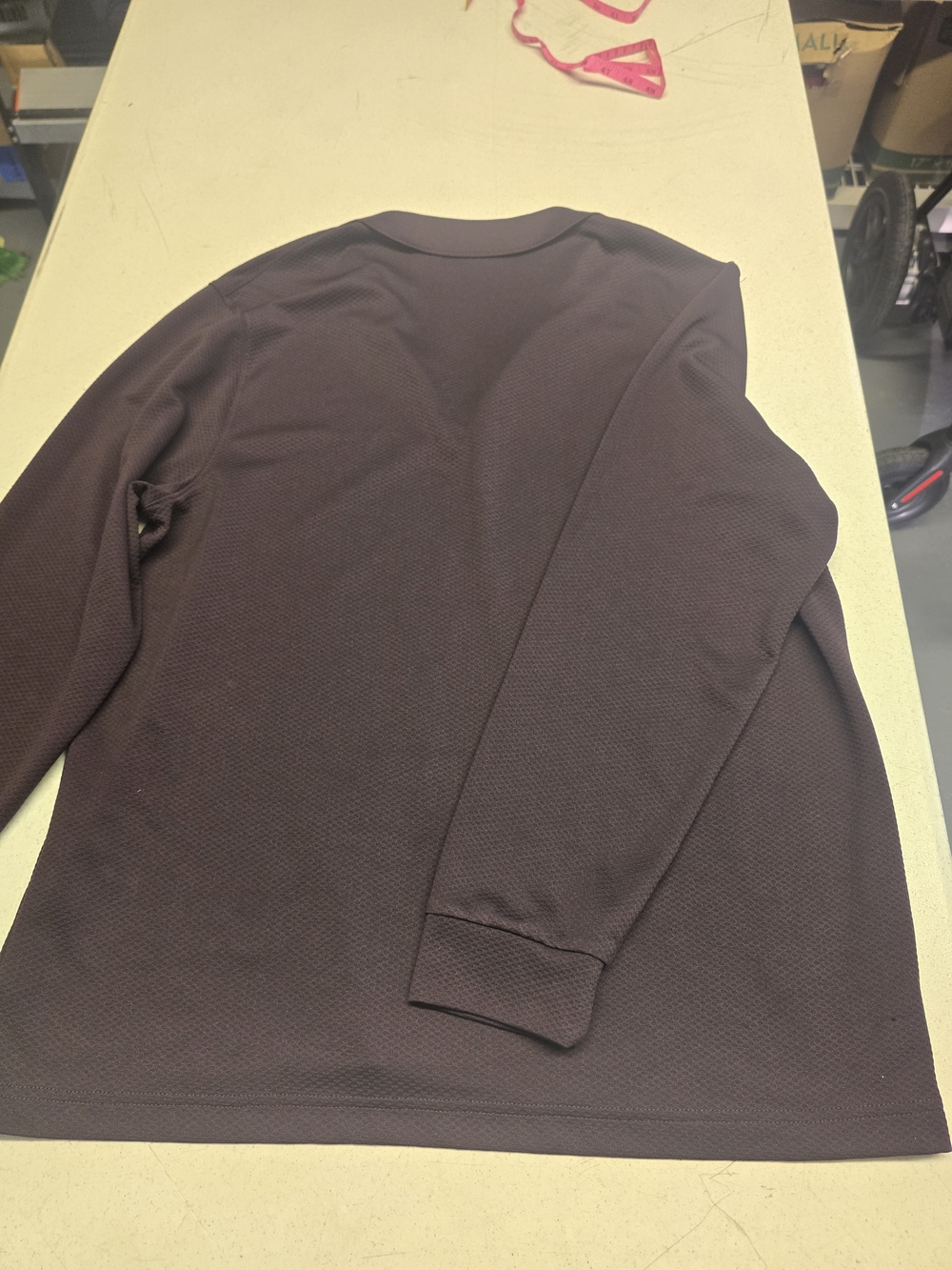 Perry Ellis Long-Sleeve Crewneck Shirt in Dark Brown